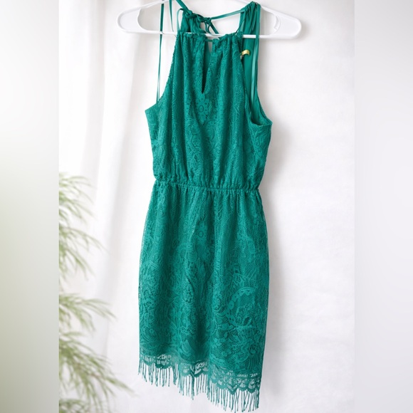 Gianni Bini Dresses & Skirts - Gianni Bini Deep Teal Lace Midi Dress – NWT